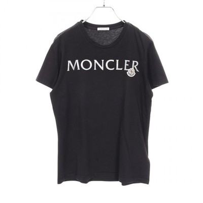 MONCLER Logo T-shirt 8C00024 cotton Black #S Used Women