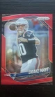 Drake Maye 2025 Panini Prizm Football #165 SSP Red Parallel Short Print Case Hit