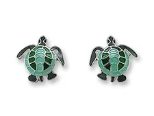 Linda Bolhuis Sea Turtle Ultrafine Silver Plate Post Earrings