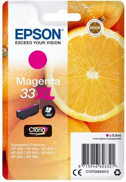 Original Epson Druckerpatrone Xl T3363 Rot 8,9 Ml Ca. 650 Seiten Claria Orange-image