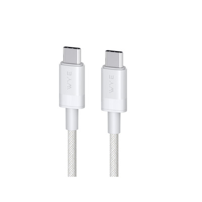 USB-C Kabel geflochten PC+ABS 3m 240W 48V-5A Fast Charge Sync weiß High-Speed Plus