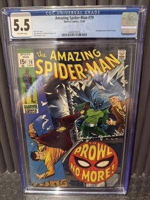 Amazing Spiderman #79 Marvell Comics 1969 Off White Pages Cgc 5.5