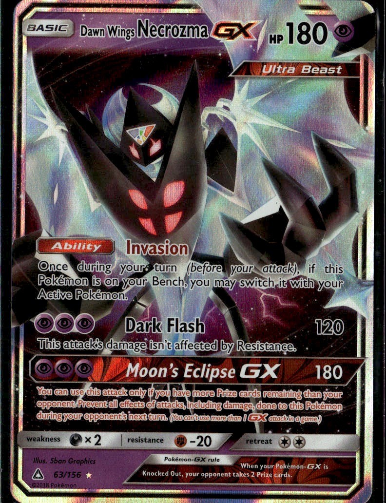 Dawn Wings Necrozma GX Ultra Rare SM - Ultra Prism 63/156 NM