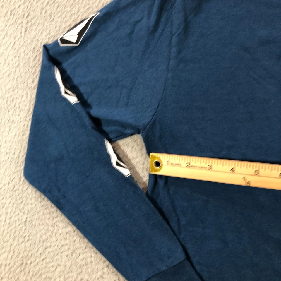 volcom shirt youth boys M blue long sleeve skate surf - Image 2 of 4