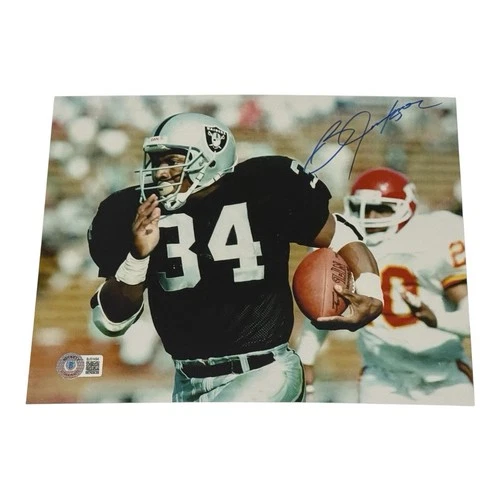 Bo Jackson Signed Photo Beckett COA Oakland Raiders Football BAS 8x10