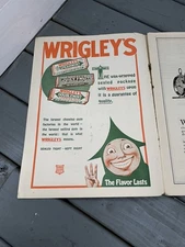 1919 ANTIQUE PRINT AD, WRIGLEY'S SPEARMINT, DOUBLEMINT, & JUICY FRUIT GUM #123 