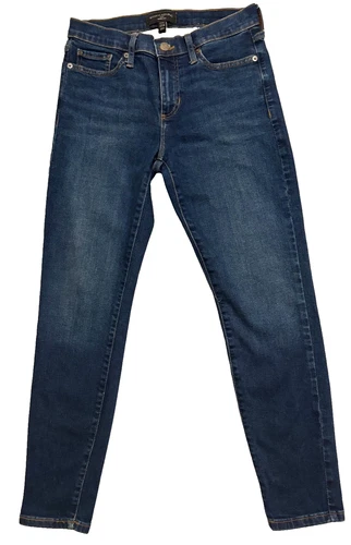 Banana Republic Skinny Fit Jeans Womens Size 27/4 Petite Denim Blue Stretch Mid