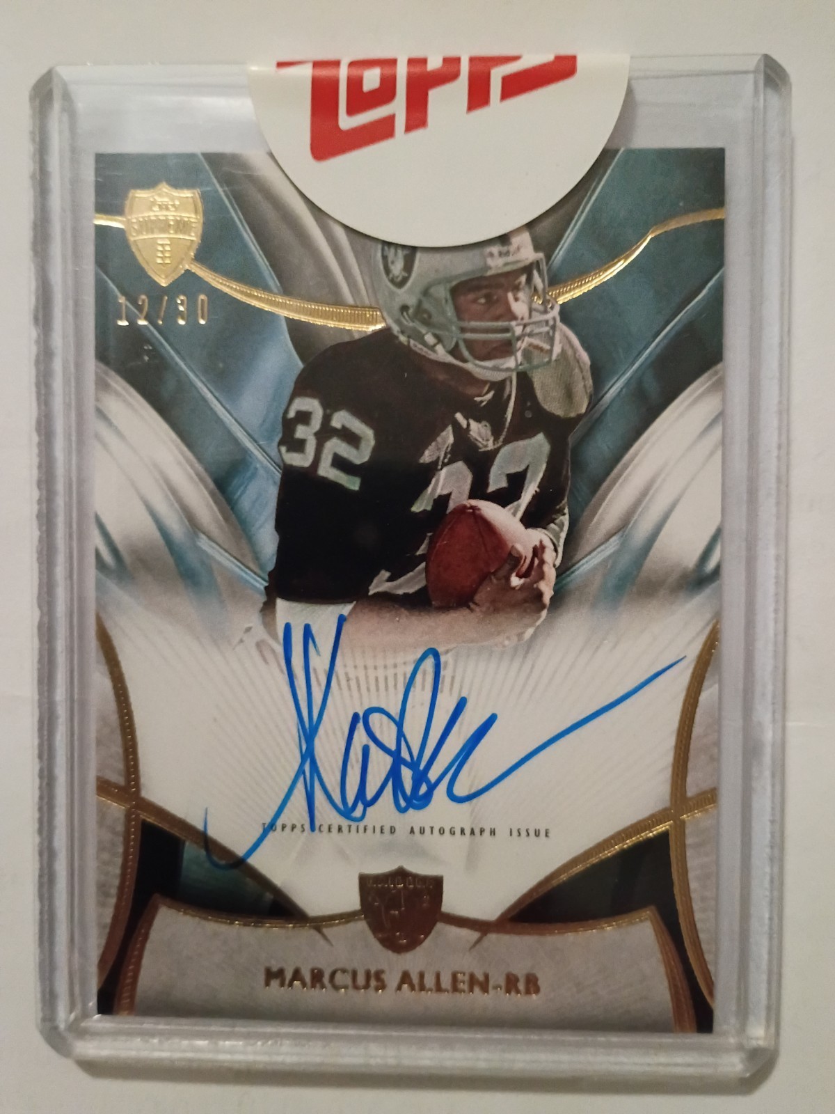 2014 Topps Supreme - Marcus Allen On Card Auto /30 Rare