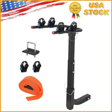 Folding Bike Bicycle Rack Hitch Mount w/ 2" Receiver Car for SUV for 2 Carrier