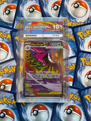 Mega Gengar ex #269 ACE 10 GEM MINT – Pokémon TCG – Graded Slab PERFECT SUBS! - Image 1 of 4