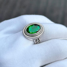 Green Emerald Ring 925 Sterling Silver Men s Statement Gift for Him Designer
