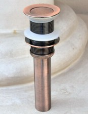 Antique Red Copper Pop Up Drain Basin Sink Waste Drainer Without Overflow Qsd054