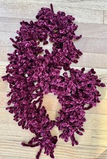 Chenille Wine Maroon Scarf 63"