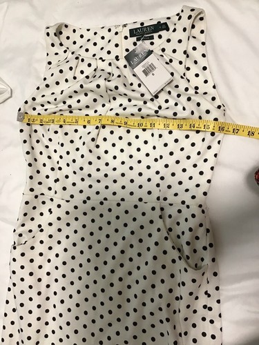 NWT Ralph lauren dress size 6 Polka Dot Sheath Business Attire Knee Length - Picture 8 of 14
