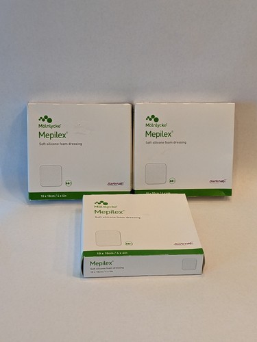 15 NEW Mepilex Silicone Thin Foam Dressing 4" x 4" 3 Box of 5~ 294199 Exp 2027