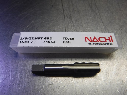 Nachi 1/8-27NPT GRD 4 Flute HSS Tap 1/8-27 NPT GRD/L941/74053 (LOC3433A) - Bild 1 von 5