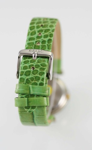 Relic Beige Mujer Acero Inoxidable Oro Plata Cuero Verde Reloj de Cuarzo - Imagen 3 de 3