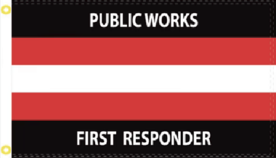 #ad 3X5 PUBLIC WORKS FIRST RESPONDER FLAG BANNER GROMMETS 100D $14.88