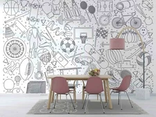 3D Sports Noodle Wallpaper Wall Mural Removable Self-adhesive Sticker5636