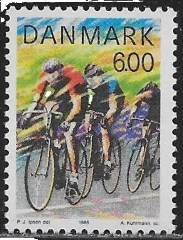骑行丹麦和法罗塞邮票
