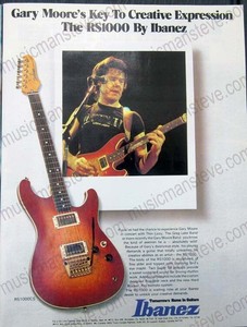 1983 IBANEZ RS1000 print ad -  "Gary Moore's Key to Creative Expression RS1000CS
