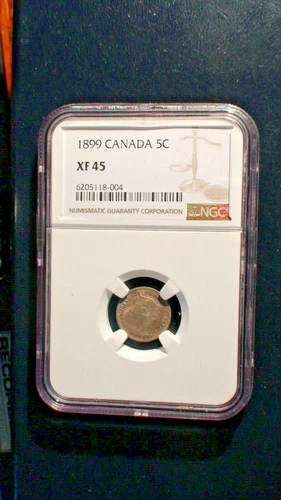 1899 Canada Five Cents NGC XF45 SILVER 5C Coin PRICED TO SELL NOW!