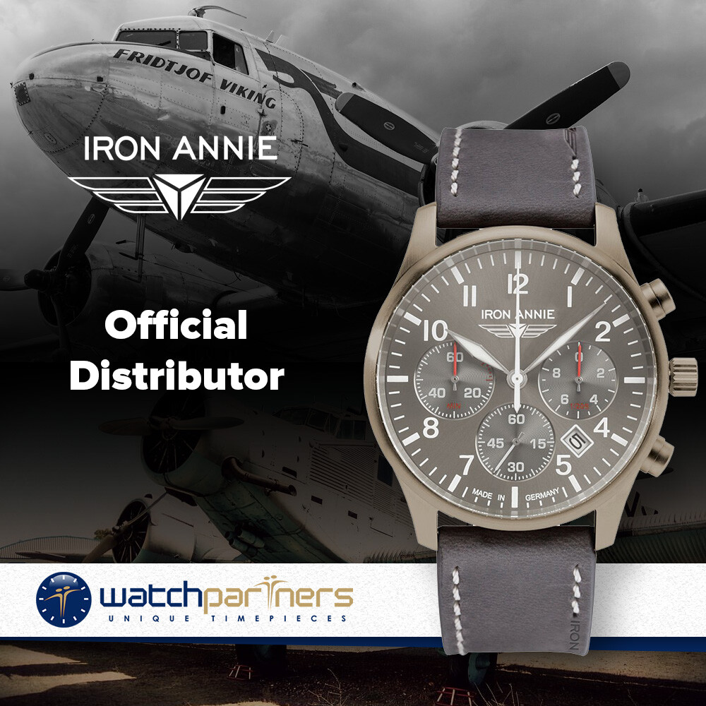 Iron Annie D-AQUI Swiss Quartz Chronograph Watch 42mm Case 10ATM