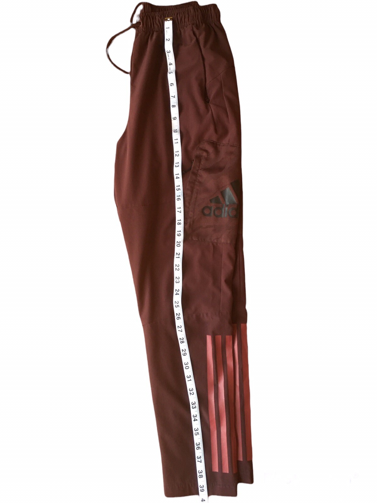 Adidas Burgundy/ Maroon windbreaker pants Firestrike Camouflage Pocket  Sz M thumbnail 4