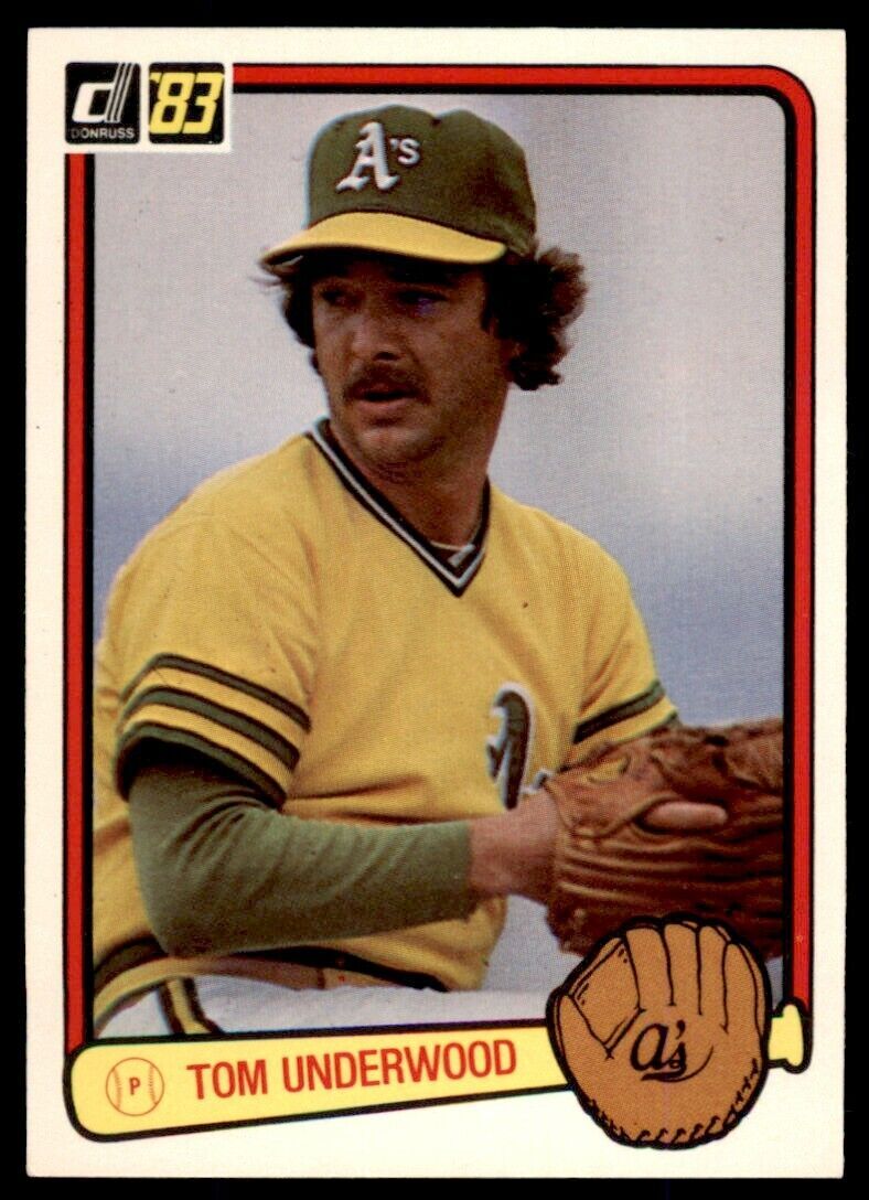 1983 DONRUSS TOM UNDERWOOD . OAKLAND ATHLETICS #391
