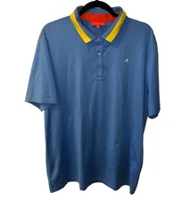 Redvanly Polo Shirt Mens Sz XL Performance Golf Blue Stretch Casual Bright