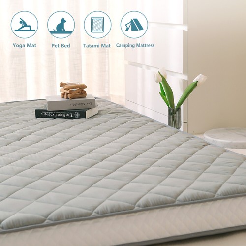 MOPHOTO Japanese Floor Mattress Diamond Patterned Futon Mattress Quilted Mat Pad - Picture 10 of 60