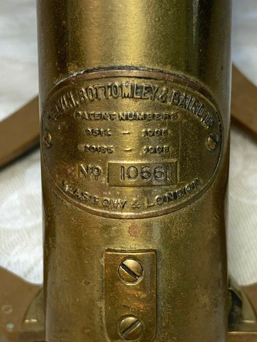 Antique Brass Azimuth Mirror Early 1910s Kelvin Bottomley & Baird Ltd No Case - Picture 2 of 12