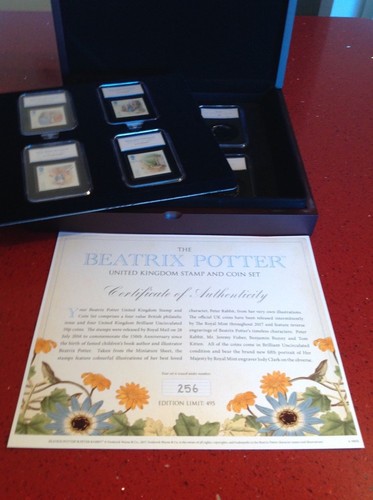 2017 Beatrix Potter box set of 4 50p coins and 4 stamps low limited edition - Picture 5 of 10