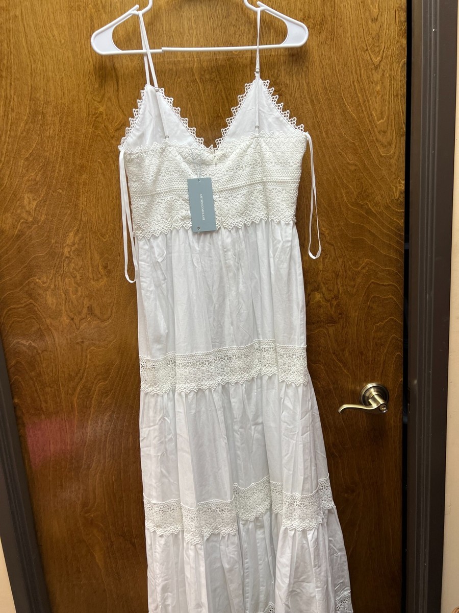white dress for women mini Ives Front Tie Mini Dress M