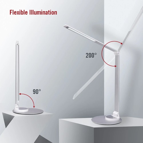 TT-DL22 (silber) Schreibtischlampe Ultradünn  6 Helligkeitsstufen 3 Farben - Bild 5 von 5