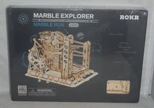 ROKR Coaster Explorer Marble Run 3D Wooden Puzzle Mechanical Model Kit LG503