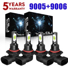 Combo 8000k Ice Blue 90059006 Led Headlight Bulbs Hilow Beam Kit 100w 10000lm