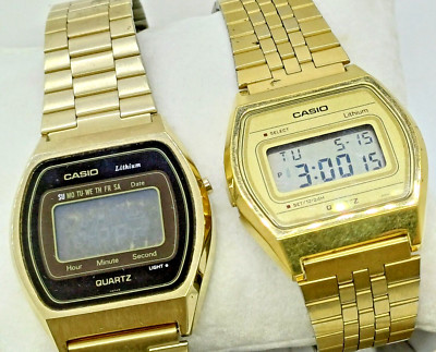 VINTAGE LOT CASIO 400-B210G/11QGS-34 LITHIUM WATCH JAPAN NEW OLD