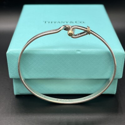 TIFFANY & CO 925 STERLING SILVER & 14K GOLD HOOK & EYE