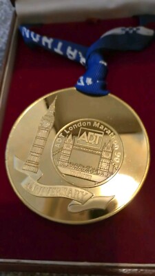 Médaille ADT London Marathon - Grands Vainqueurs 1990 - Avec Boîte De Présentation