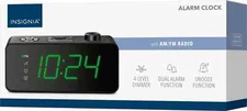 Insignia Digital AM/FM Dual Alarm Clock with 4-Level Dimmer - Black (NS-ALCL24)