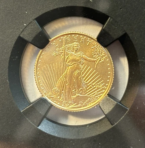 2022 $5 Gold Eagle G NGC MS70 First Day Of Issue, Jennie Norris Signature.