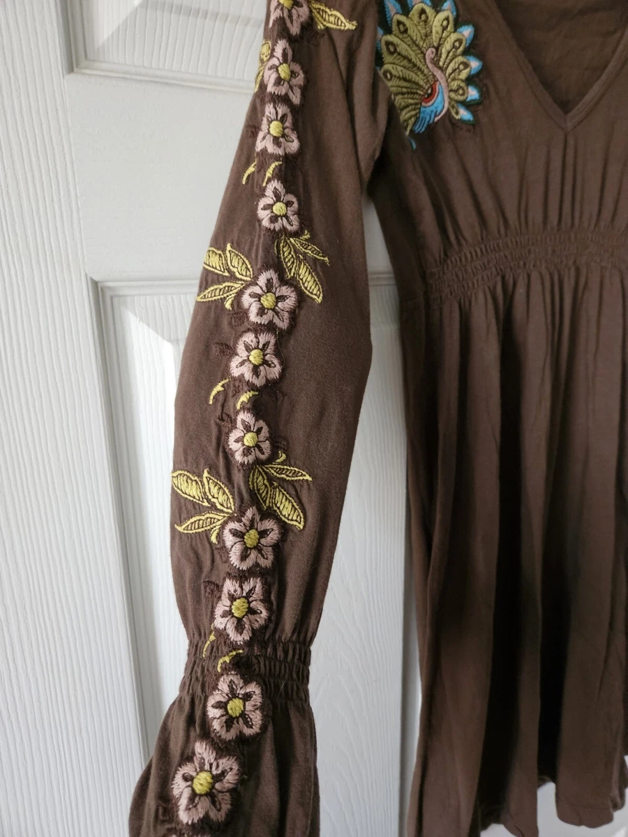Johnny was embroidered dress cheap