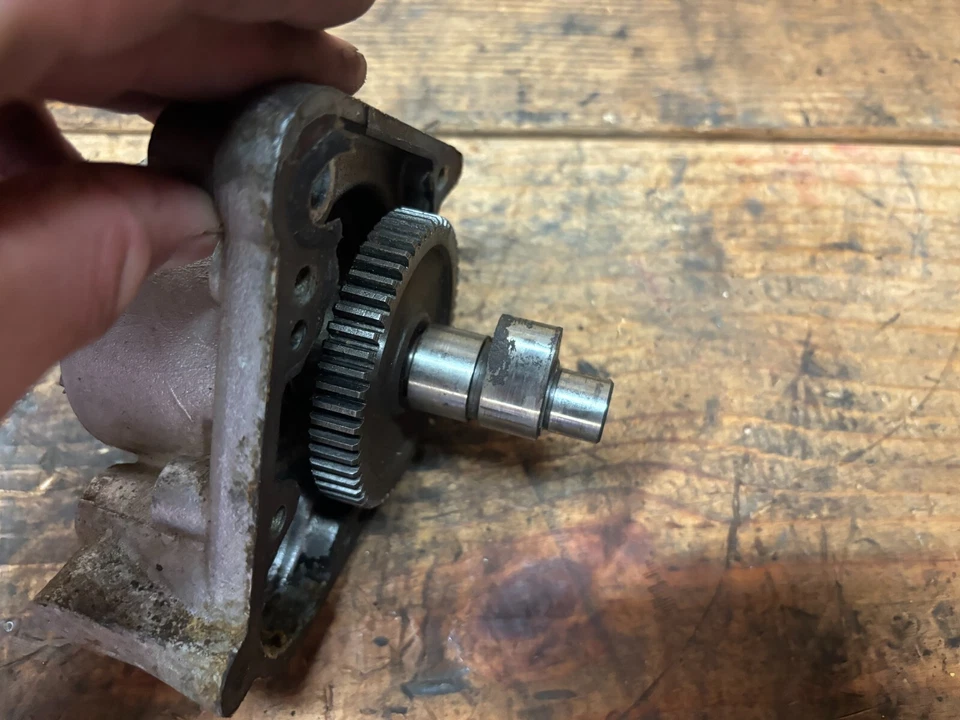 Cubierta de distribución del motor Matchless G2CS 250 1961 carcasa lateral puntos placa árbol de levas G2 Foto 4 de 4