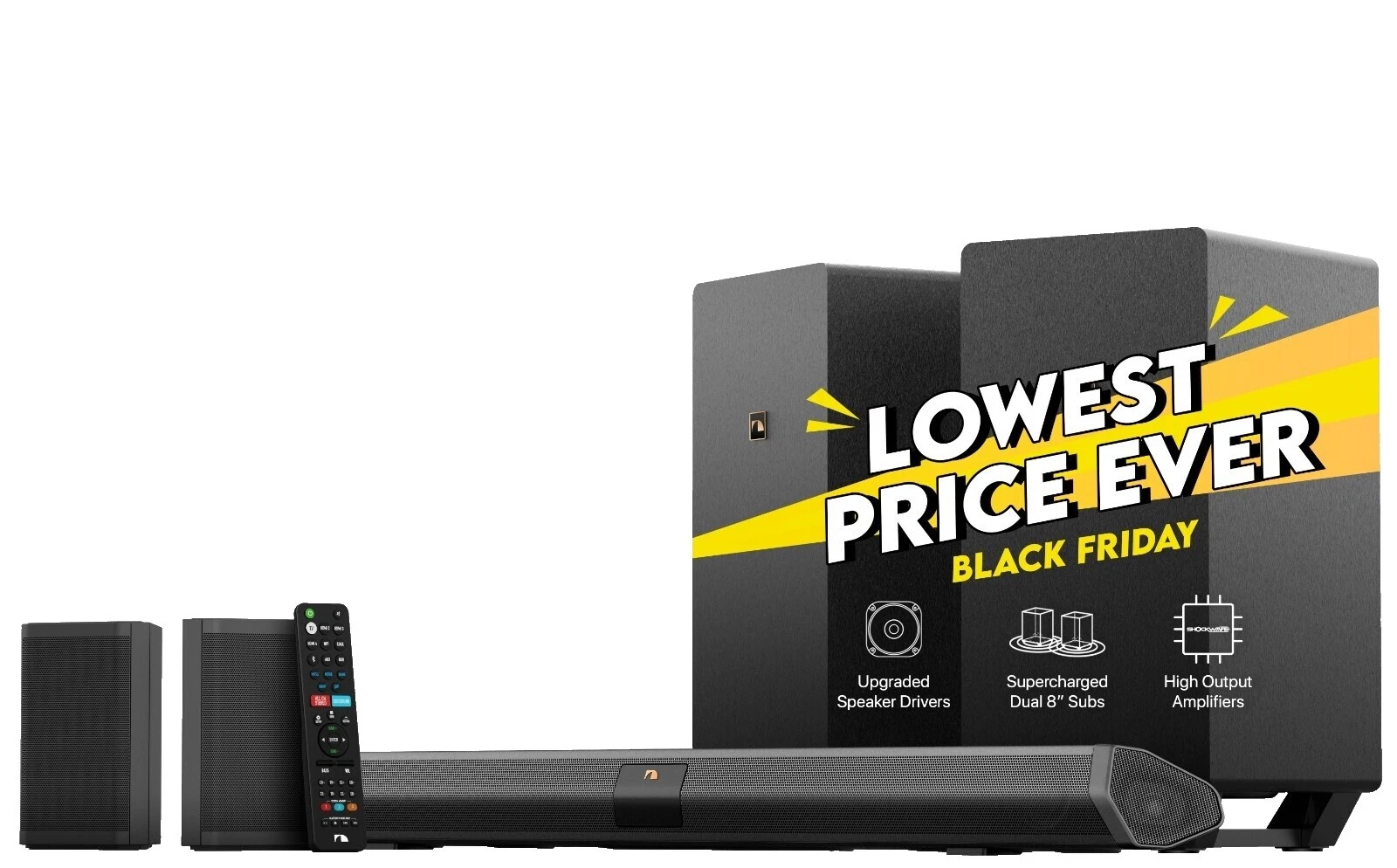 Nakamichi Less than 250 W Home Speakers and Subwoofers