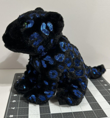 Wild Republic Folkins Black Panther With Green Eyes Stuffed Animal 12'' Plush
