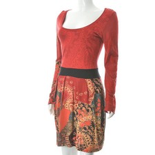 Robe blouson cachemire col plongeant manches longues Desigual pour femme tail...