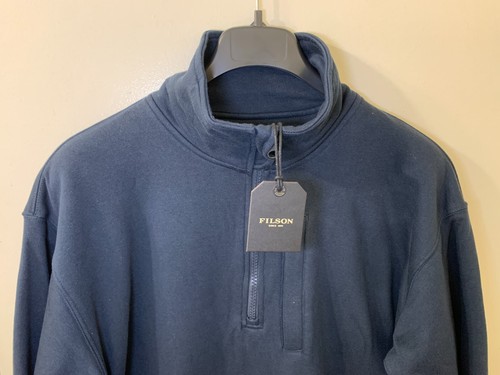 Filson Waffle-Knit Half-Zip Sweatshirt Mens L Thermal Lined Pullover - NEW - Picture 2 of 11