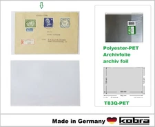 100 Protective Sleeves Letter Sleeves Archive Film 188X128Mm PET Kobra T83Q PET