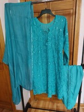 pakistani shalwar kameez stitched small chest size 38 fully sitara work